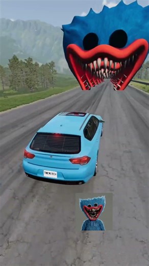 BeamNG vs HUGGY WUGGY Mouth! 🦷💥 #shorts