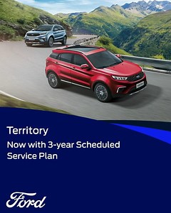 The Ford Territory is equipped with a wide range of features to make your drive safer and more convenient. Get a free 3-year scheduled service plan when you get a Ford Territory this month. Visit https://ford.to/2JT32ae or a Ford dealer for more details. | Ford
