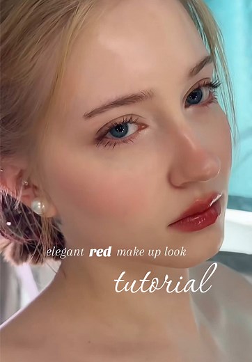 Elegant Red Makeup Tutorial for Sensitive Skin