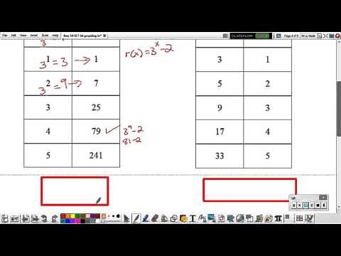 SLT 26 Determine an Equation for an Exponential or Log Function using a table of values; Graphing Lo