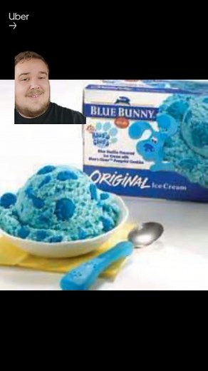 Blue Bunny Blues Clues ice cream flavor was so good! the little wafers 😫 #icecream