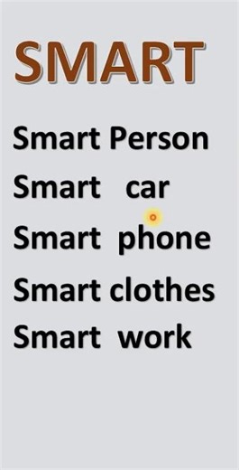 Smart Meaning in English | Use of smart | Different Meanings of Smart | No more cramming