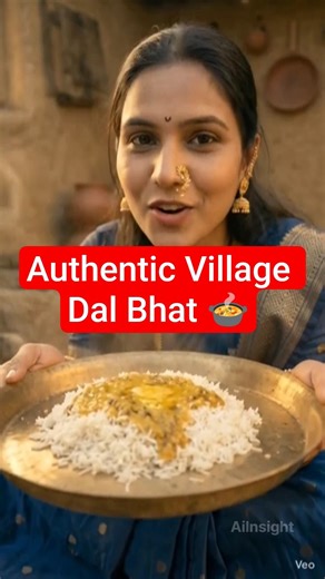 Authentic Village Dal Bhat – Rustic Indian Comfort Food #video #food #shorts #traditional #cooking