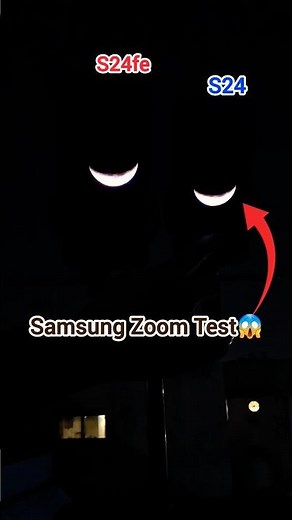 Unexpected! Samsung S24 vs S24 fe Moon Zoom Test😱