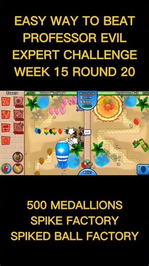 Easy Way to BEAT Professor Evil Expert Challenge 500 Medallions Week 15 Round 20... 🐵