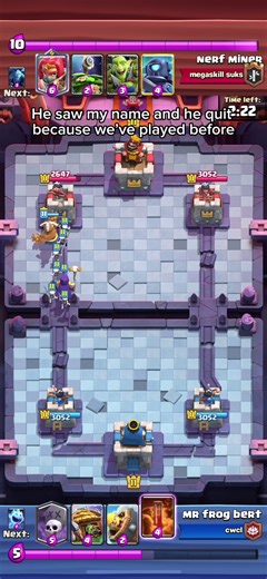 He saw my name and gave up #clashroyale