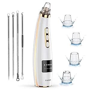 Blackhead Remover Pore Vacuum Facial Pore Cleanser Electric Acne Comedone Extractor Kit USB Rechargeable Face Blackhead Suction Tool with 5 Adjustable Suction for Skin Treatment Product Name