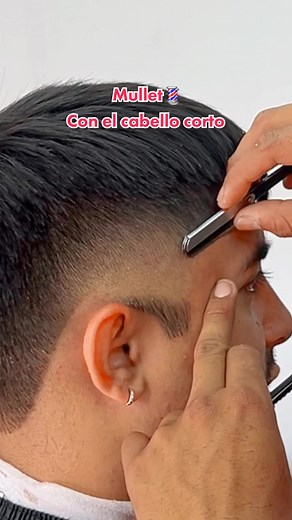 Mullet - Con el cabello corto💈💯 . . . . #mullet #cabellocorto #fade #mulletcorto #pelocorto #barberia #barber #viral #viralvideo #barbero