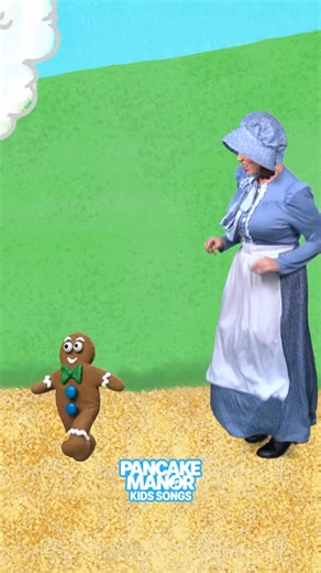 The Gingerbread Man is still running…and the citizens of Storybookland are getting hungrier by the second! #pancakemanor #kidsmusic #kidssongs #preschool #kindergarten #preschoolteacher #preschoolsongs #gingerbreadman #gingerbread #nurseryrhymes | Pancake Manor