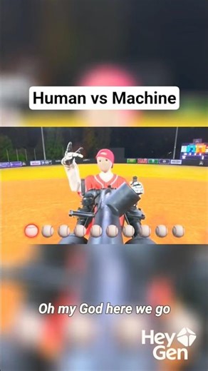 FASTEST Pitching Machine Challenge: Can He Hit Pitches Going PRO? 🤯 #humanvsmachine #shorts