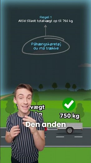 Hvor stort påhængskøretøj må du trække med B-kørekort?