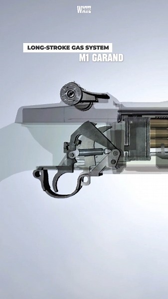 M1 GARAND (3D) | Long-Stroke Gas System #shorts