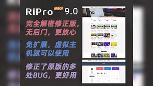 ripro9.0修正升级版，无加密无后门，无需扩展虚拟机可用