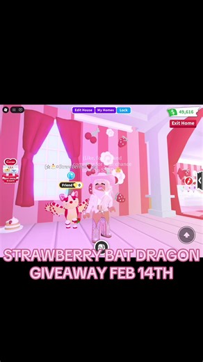 Strawberry Bat Dragon Giveaway on February 14th