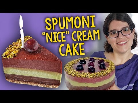 Recipe: Jessica’s Spumoni “Nice” Cream Cake 🎂 (Cherry, Pistachio & Chocolate) | Vegan, Plant-Based
