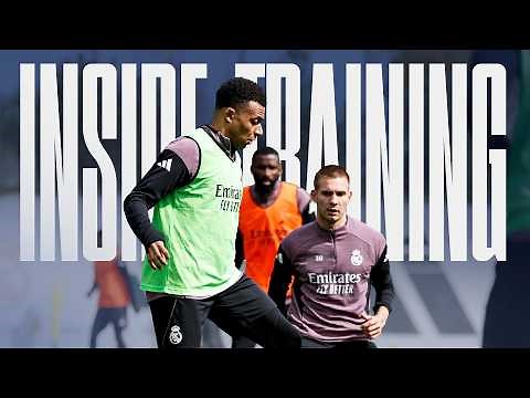 TRAINING ahead of the match against Mallorca! | Real Madrid City