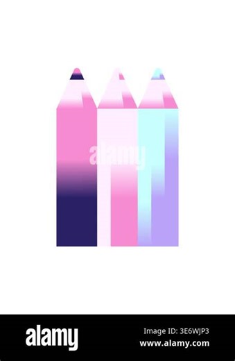 spinning motion animation of color pencils icon