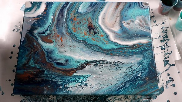 Six-Cup Flip Cup Pour | Explosive Acrylic Pouring Technique