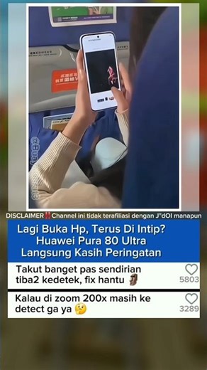 Lagi Buka Hp, Terus Di Intip? Huawei Pura 80 Ultra Langsung kasih peringatan