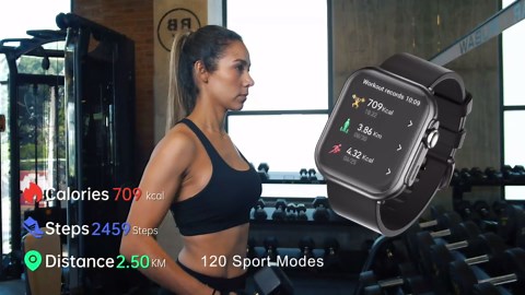 Smart Watch for Women Men Fitness: Smart Watch for iPhone&Android Bluetooth Call with SpO2 Sleep Heart Rate Monitor,IP68,Fitness Tracker with 120+Sport,Reloj Inteligente 30 Day+Battery Life, 2 Bands