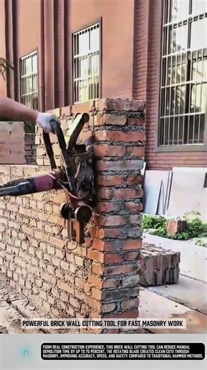 Powerful Brick Wall Cutting tool for fast masonry work #tools