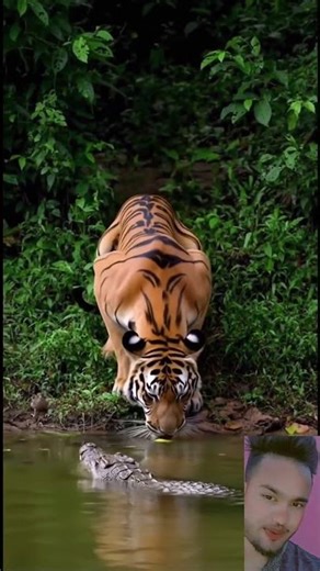Tiger vs Crocodile | Rare Wildlife Encounter at the Riverbank #wildliferescue #wildlife #hunting