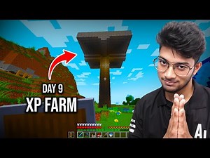 Leveling Up Fast! Minecraft Day 9 XP Farm Build
