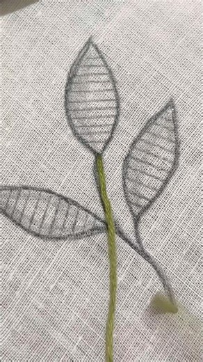 Super Realistic 3D Leaf Stitch 🍃 | Hand Embroidery for Beginners #embroidery #art #diy