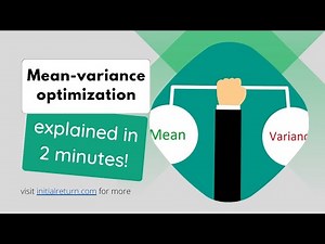 Mean-variance optimization • Investing concepts explained in 2 minutes • #financialeducation