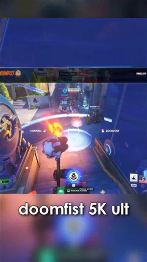 Overwatch: Doomfist 5K ult gameplay #clip #doom #doomfist #overwatch #6v6 #5k