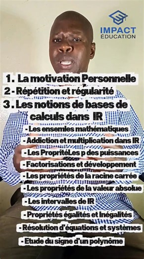 62K views · 1.2K reactions | #Maths : Que faut-il faire pour être bon en maths ? | Impact Education | Facebook