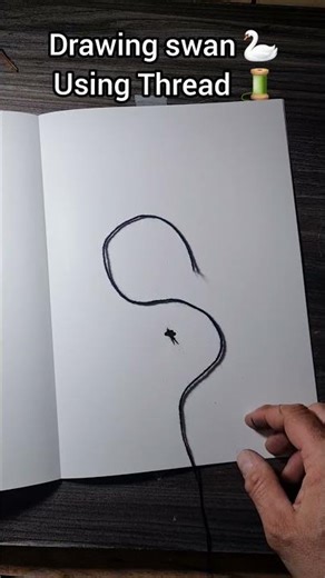 Drawing swan 🦢 Using Thread 🧵