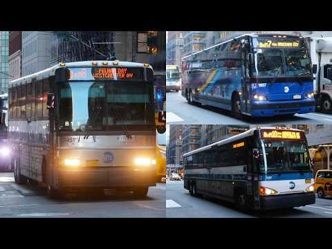 MTA Bus Company: BxM7, BxM8, & BxM10 Buses at 47th Street (2026 Prevost X3-45, MCI D4500CL, D4500CT)
