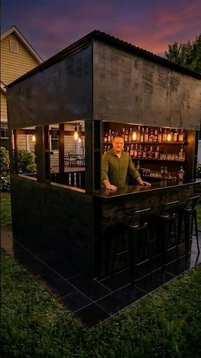 Making a pallet bar for $5.000 #outdoorbar #conversion #woodworking