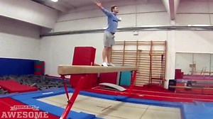 Gymnast Harry Owen has invented his own gymnastics discipline - beamtramp! Thanks Harry (IG: harryowen93) for the clips! | People Are Awesome