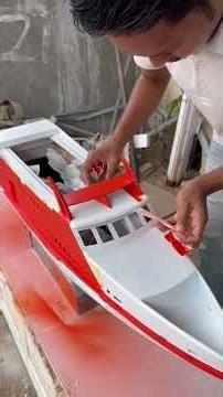Painting RC Kapal Ferry Passenger #diyrcboat #rcboatbatam