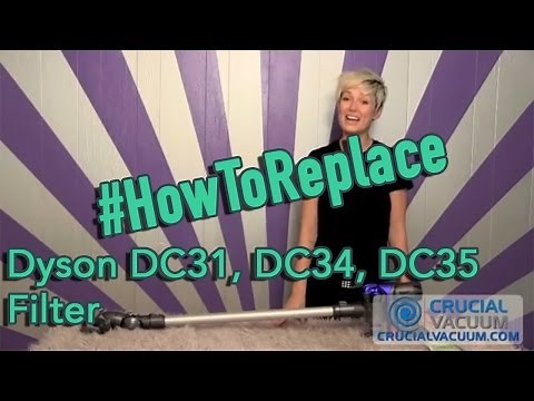 Dyson DC31, DC34, DC35 Vacuum Cleaner Filter Change: Part # 917066-02, # 91706602