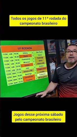 Todos os jogos pela Décima primeira rodada do Campeonato Brasileiro#futebol#viral #futebolbrasileiro