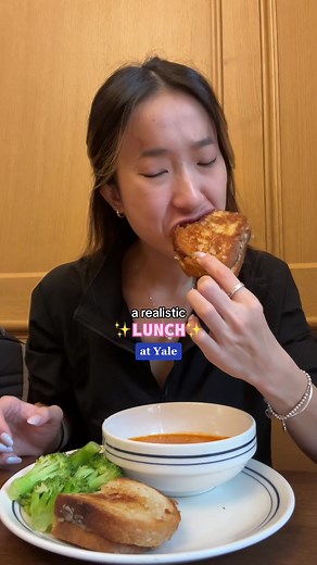 Studying During Lunch at Yale University