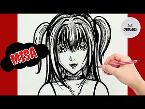 Cómo dibujar a MISA AMANE de DEATH NOTE 🇯🇵♥️ | How to draw MISA AMANE from DEATH NOTE