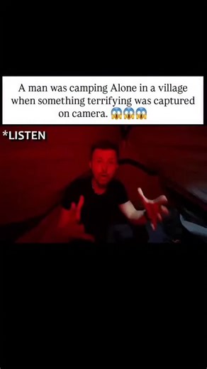 creepy tales daily on Instagram: "A YouTuber named HypeMyke and his friend were camping alone in a quiet village late at night when something truly scary happened. While they were sitting beside their tent, their camera and mic recorded a distant scream—almost like someone calling for help in the dark. Moments later, they heard heavy footsteps running toward their tent… and then a strange sound, like something digging or moving the soil right next to their campsite, as if something was hiding ju