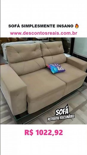 Sofá Retrátil Reclinável 3 Lugares Suede Phormatta Evolution
