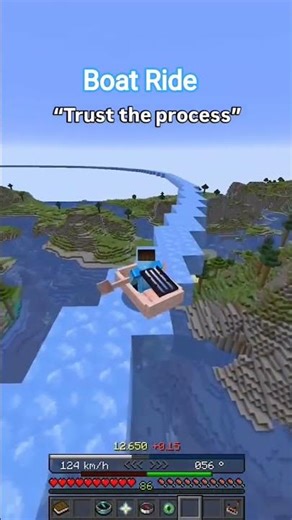 Minecraft very hard boat race #minecraft #gaming #boat #technogamerz #shorts #shortvideo