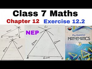Class 7 Maths Chapter 12 Construction of Triangle | Exercise 12.2 | Complete Solution