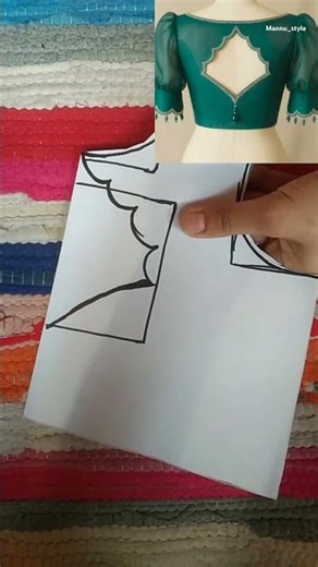 🎁🎇🎆viral back neck design cutting #blousedesign #sewing