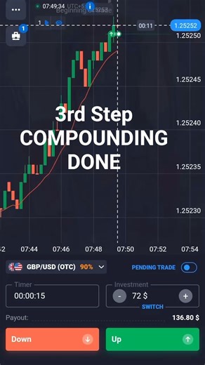15 SECOND 3RD STEP Compounding done quotex trading #tradingquotexwithdrawlproof