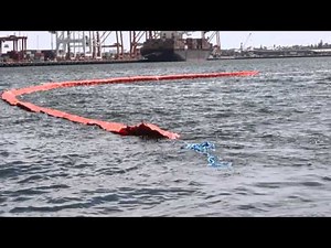 Demonstration Short of Expandi Self-Inflatable Oil Spill Boom -short version