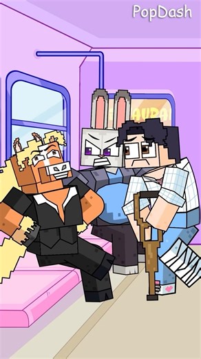 Jinu Was Kicked Out of His Train Seat… Then Little Rumi Took A Revenge #minecraft #shorts