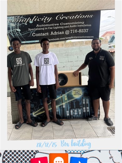 A brave 14 year old decided to reach out to us, it just so happened that it was his lucky day. We decided instead of giving him a box with his parents permission they got to build their own box with the guidance of Adrian 🔊 #caraudio #caraudiosystem #box #subwoofer #learning