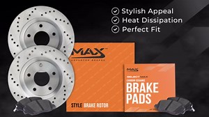 Max Advanced Brakes Rear Brake Kit Compatible With 2007-2010 2011 2012 2013 2014 2015 Mini Cooper w/10.20" Rear Rotor Replacement Cross Drilled Disc Brake Rotors and Ceramic Brake Pads